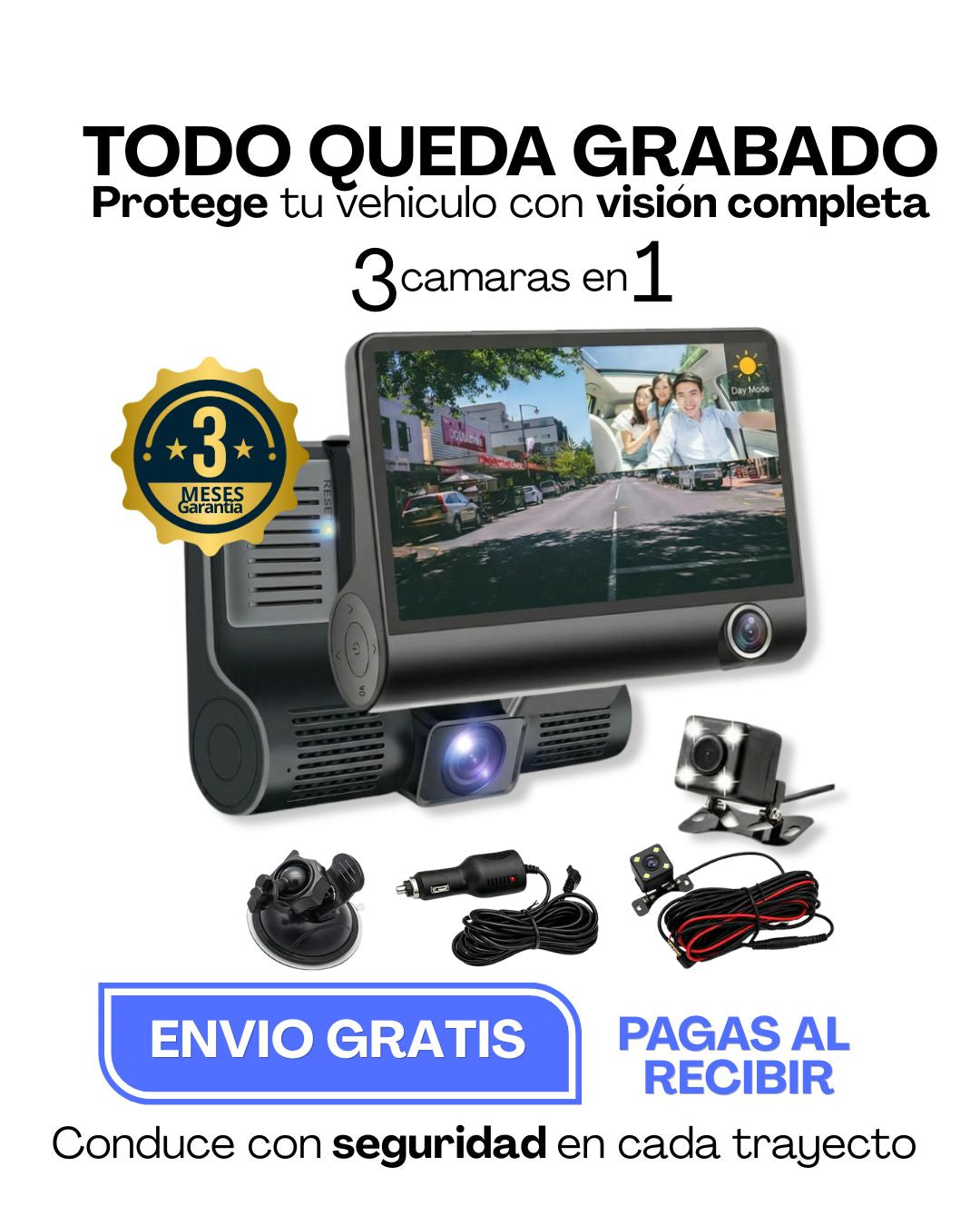 Cámara DVR CON VISIÓN NOCTURNA 1080 FULL HD | GARANTÍA 3 MESES
